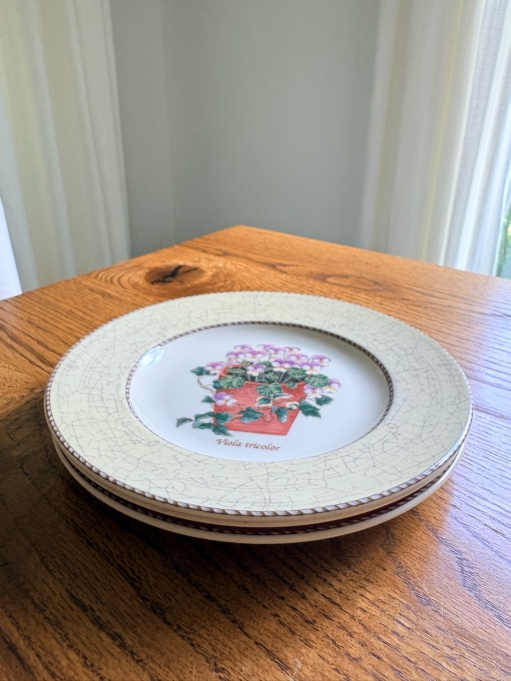 Wedgwood (3) Sarah’s Garden- 1997 Floral Accent salad Plates - Made in England - Picture 15 of 16